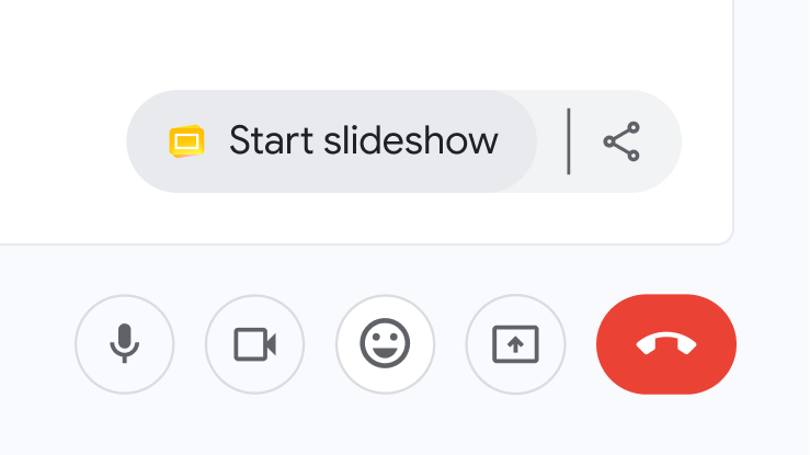 Управление показом презентации в Google Meet